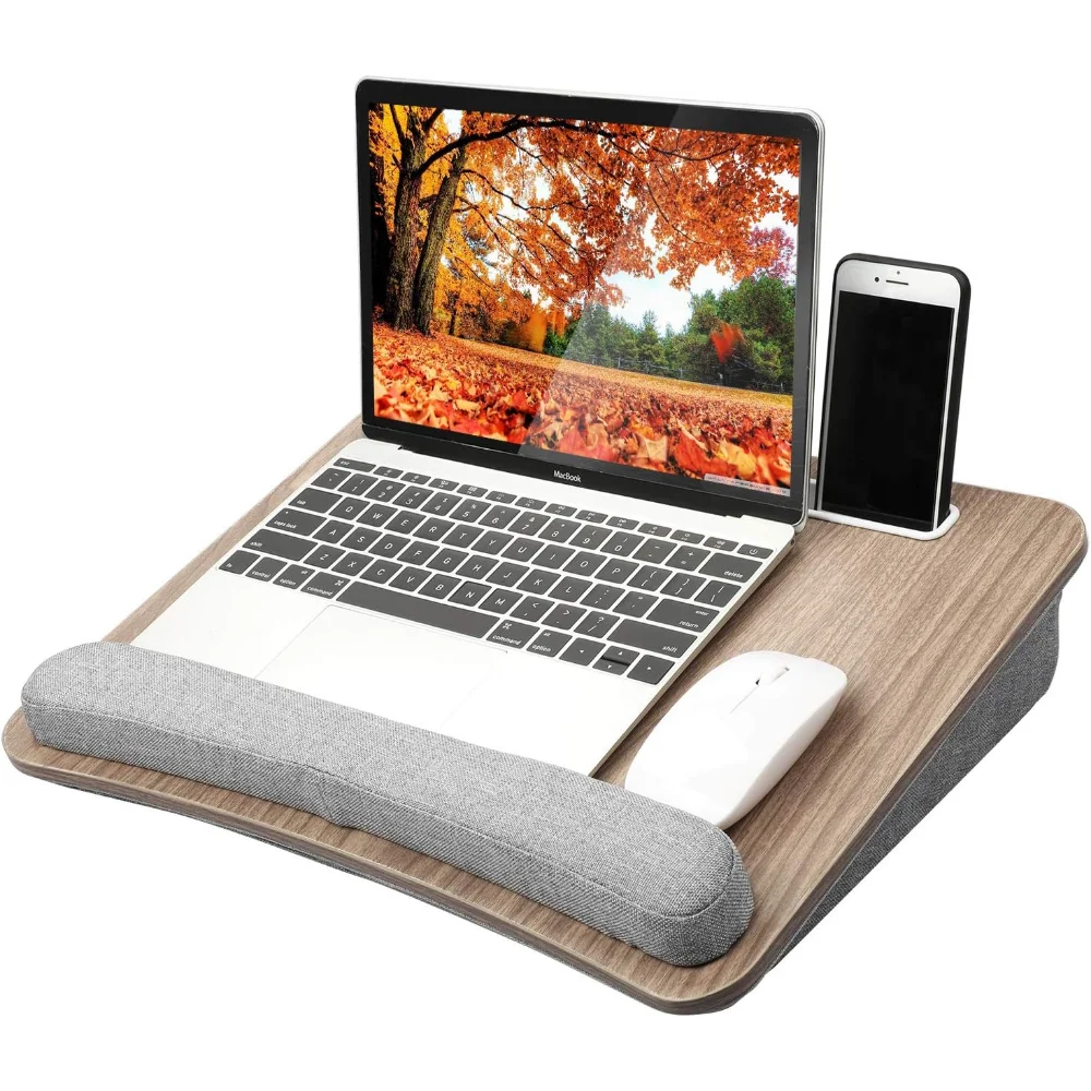 Portable Lap Laptop Desk with Pillow Cushion, Fits up to 15.6-inch Laptop