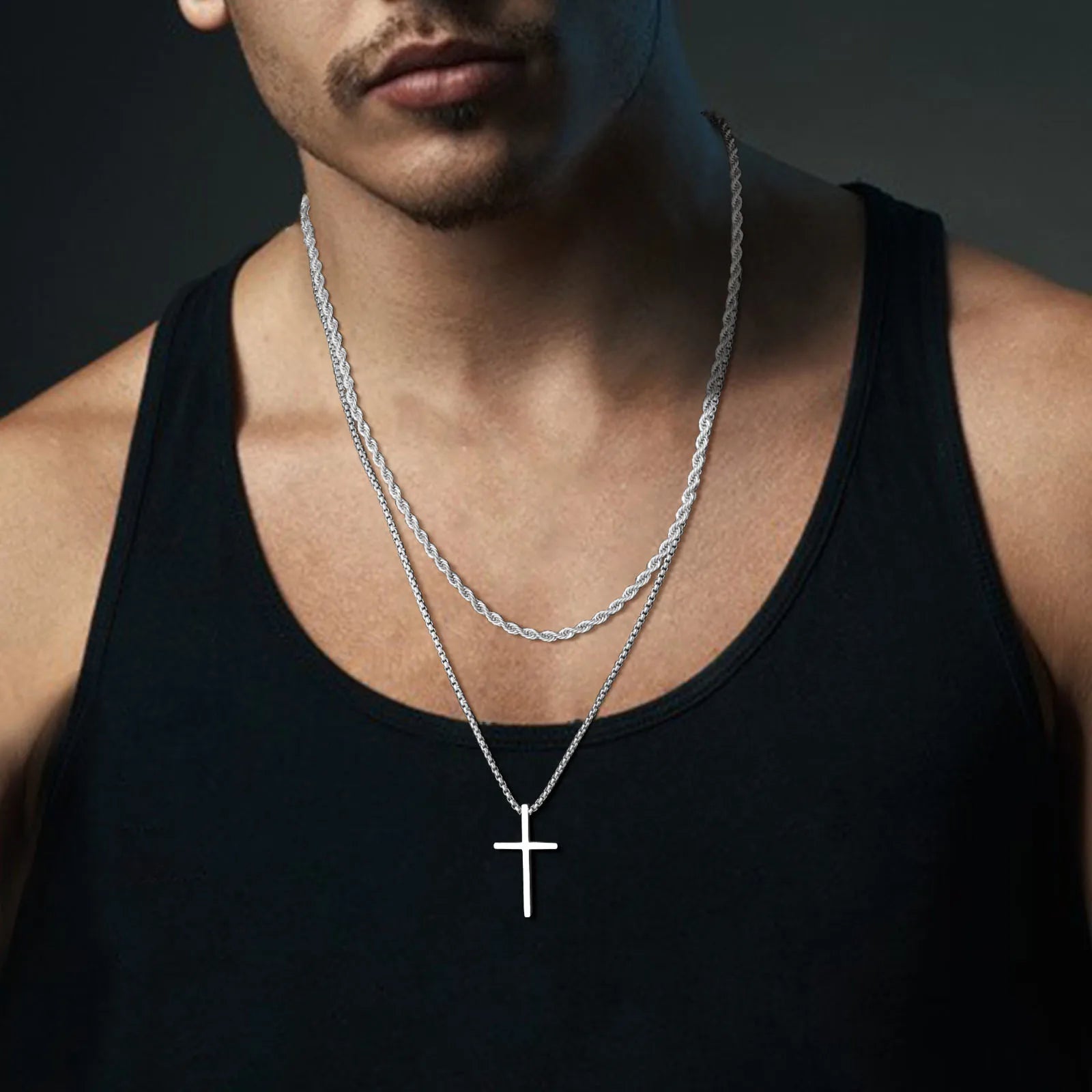 Eternal Faith Men’s Cross Necklace