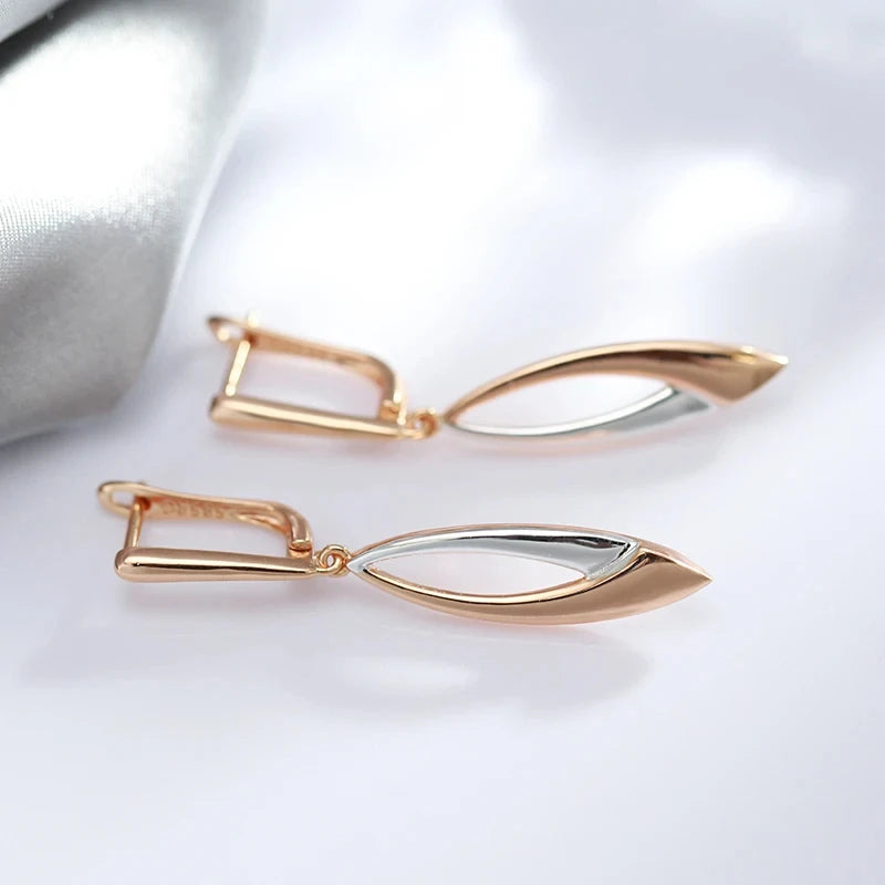 Rose Gold Radiance Dangle Earrings