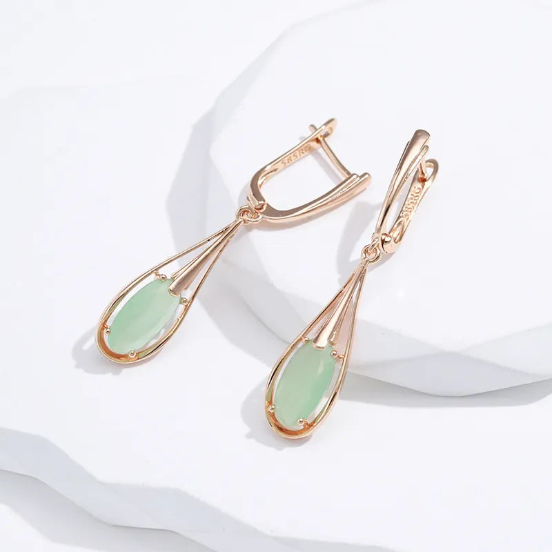 Jade Water Drop Earrings