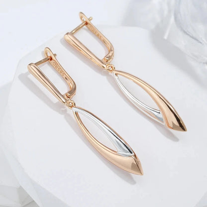 Rose Gold Radiance Dangle Earrings