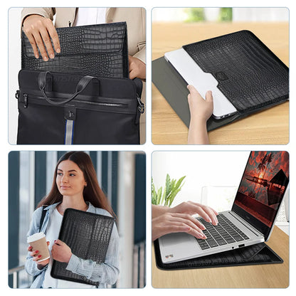 Crocodile Design Premium Laptop Sleeve for Macbook Air Pro 13 Case M1 M2 Notebook Stand Cover 11 14 15 15.6 inch