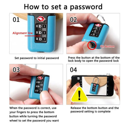 Anti-theft TSA 3 Digit Combination Lock