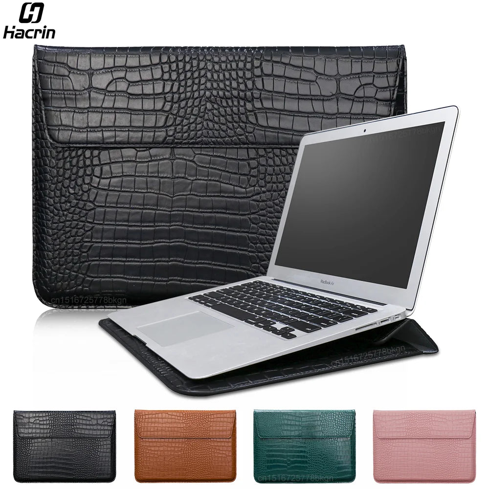 Crocodile Design Premium Laptop Sleeve for Macbook Air Pro 13 Case M1 M2 Notebook Stand Cover 11 14 15 15.6 inch