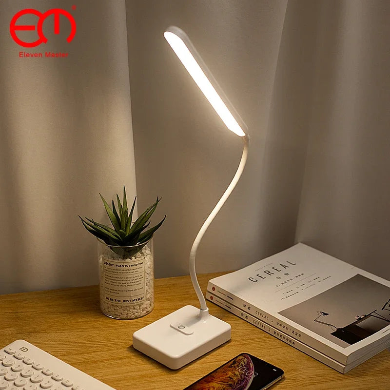 USB Rechargeable Dimmable LED Foldable Desk Lamp