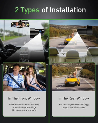 4K WIFI Dash Camera with Front and Rear Camera