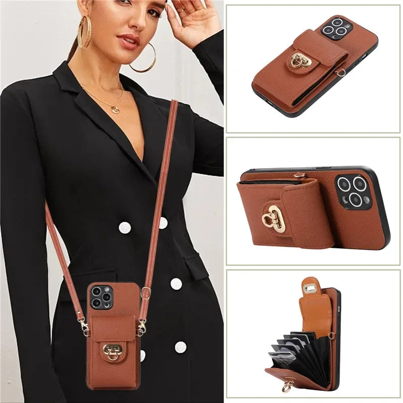 Chic On-the-Go Crossbody Wallet iPhone Collection