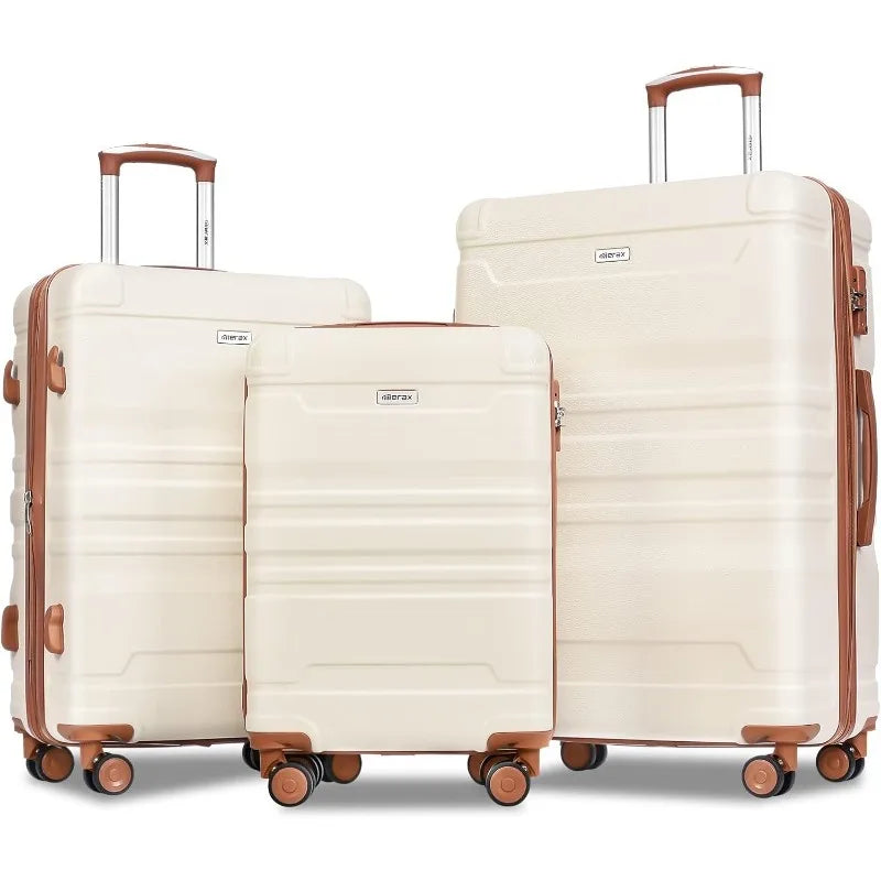 3 Piece Roller Luggage Set with TSA Lock