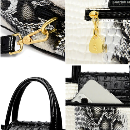 Chic Snakeskin Handbag Collection