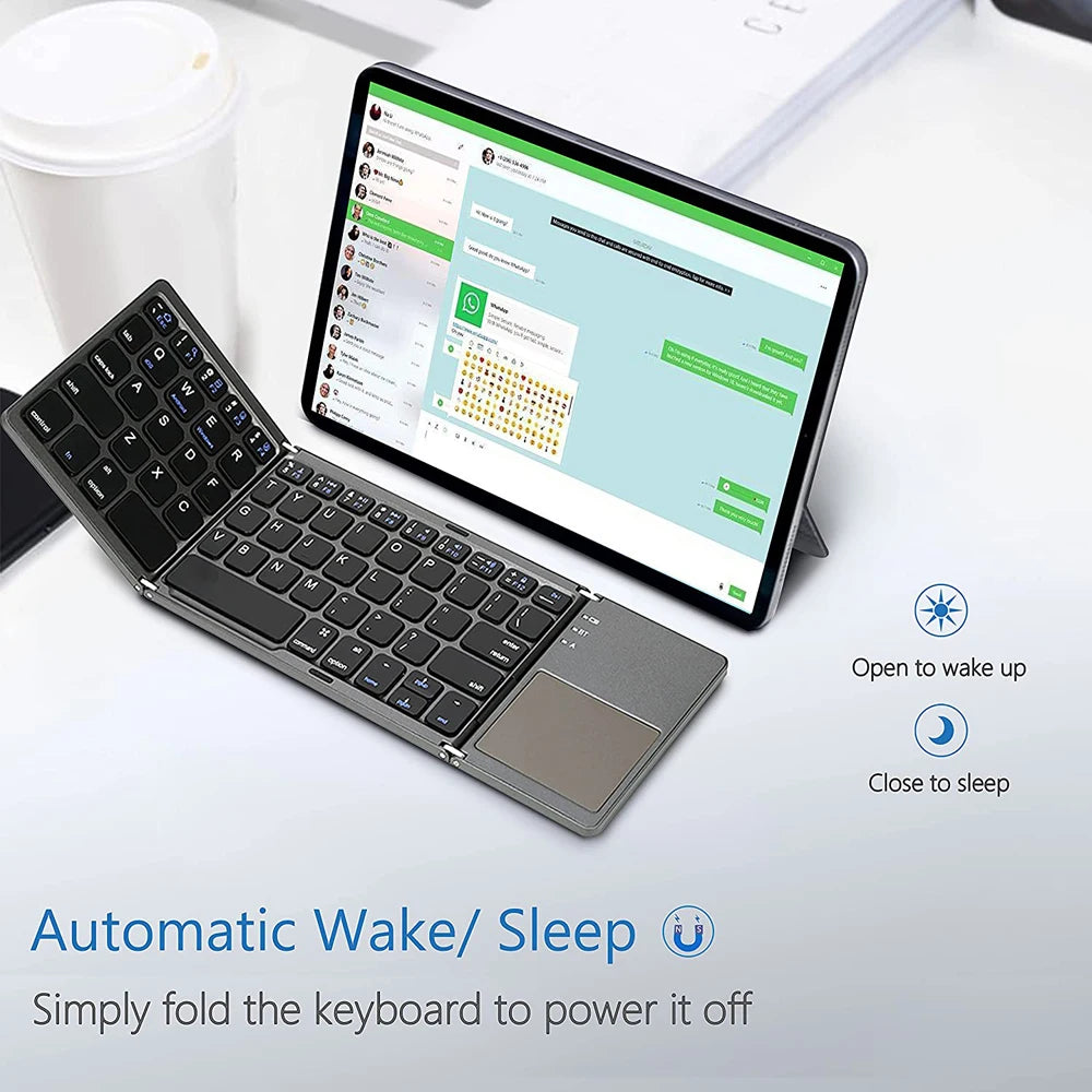 Mini Folding Bluetooth Wireless Keyboard