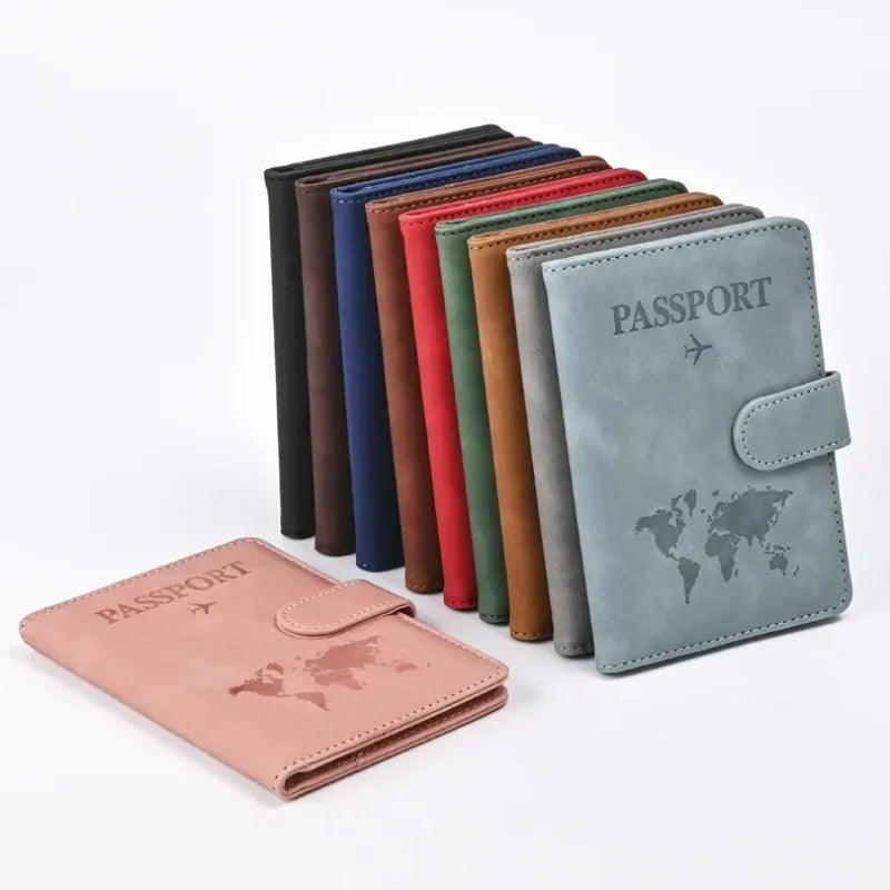 RFID Protected Leather Passport Cover