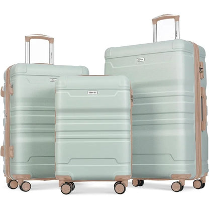 3 Piece Roller Luggage Set with TSA Lock