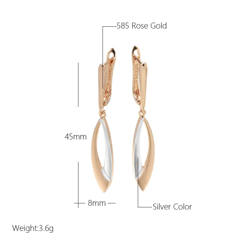 Rose Gold Radiance Dangle Earrings