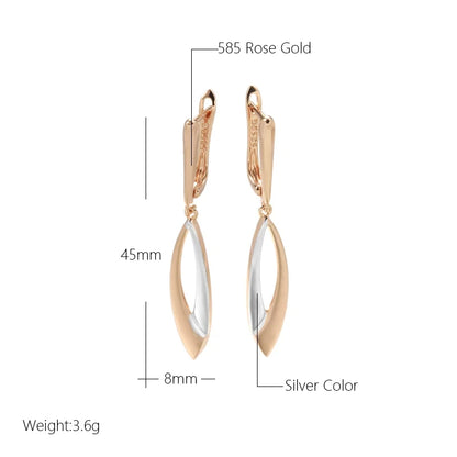 Rose Gold Radiance Dangle Earrings