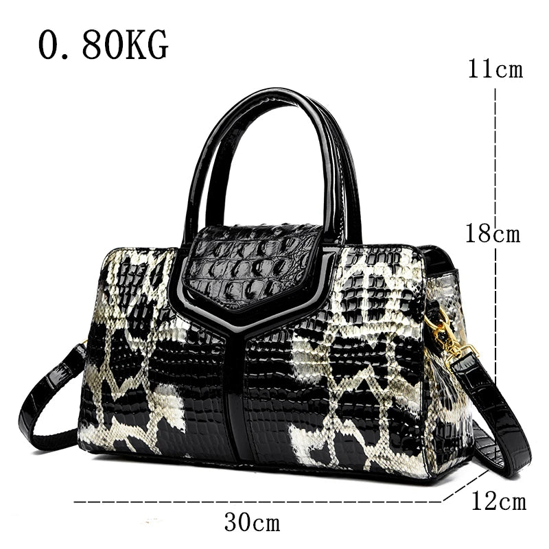 Chic Snakeskin Handbag Collection