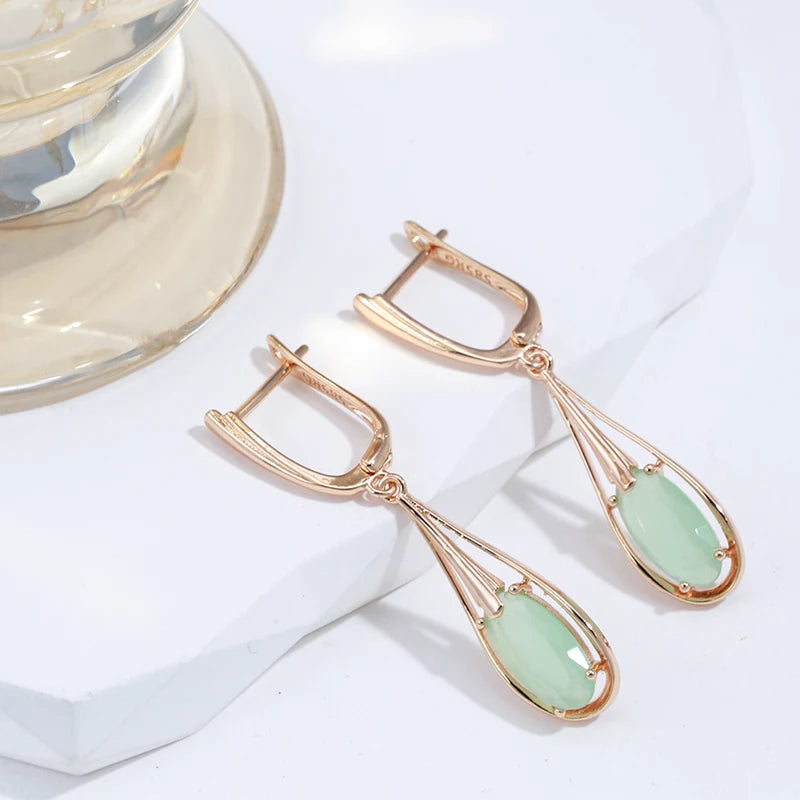 Jade Water Drop Earrings