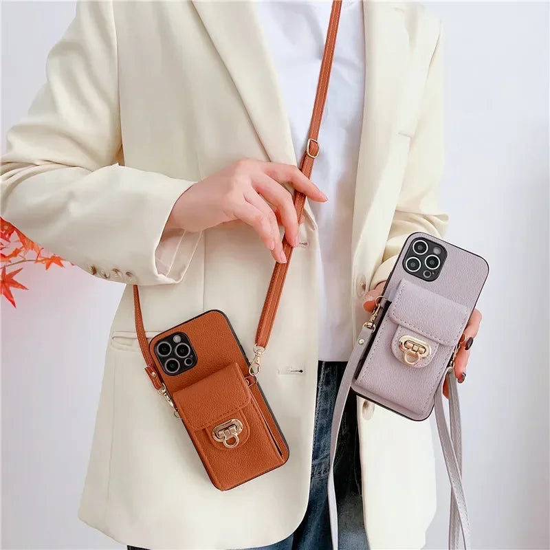 Chic On-the-Go Crossbody Wallet iPhone Collection