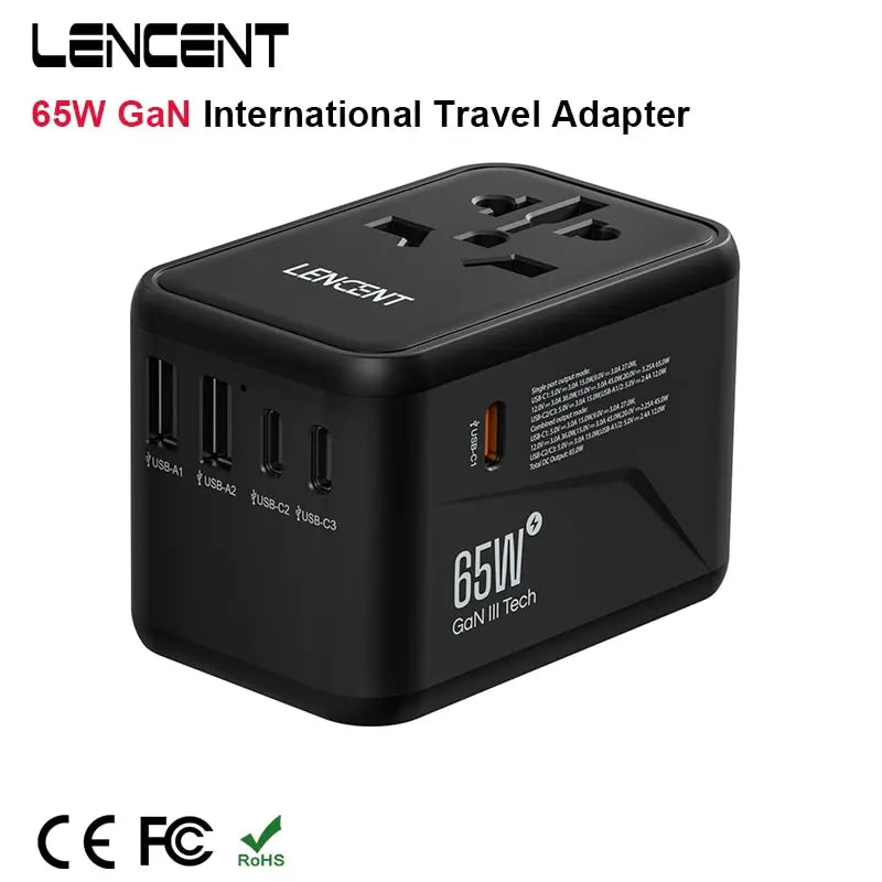 65W/100W  International Travel Adapter ( EU, AU, US, &amp; UK)