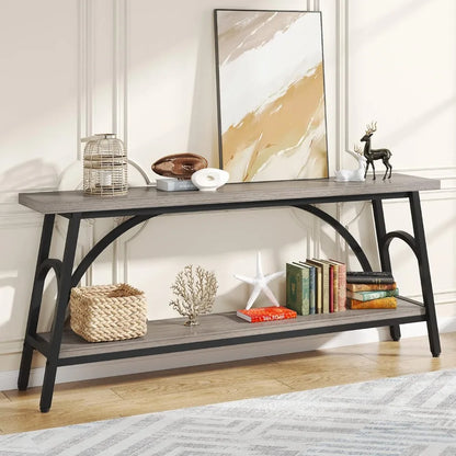 The Clara Retro Boho Chic Console Table