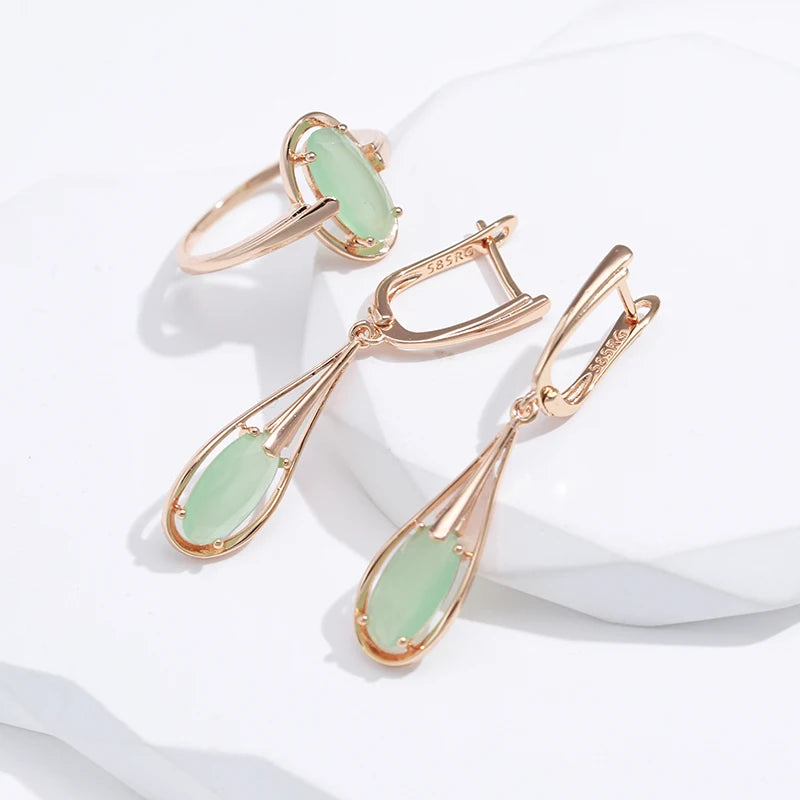 Jade Water Drop Earrings