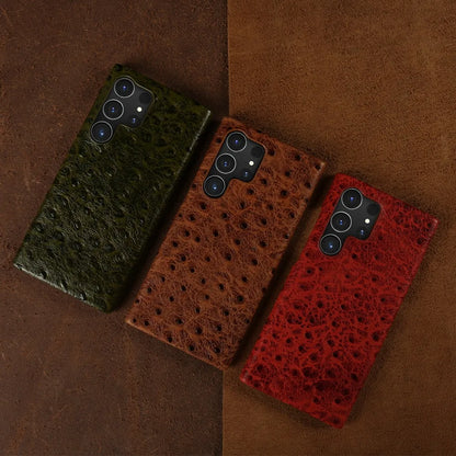 Premium Ostrich-Design TPU Leather Cases for Samsung Galaxy