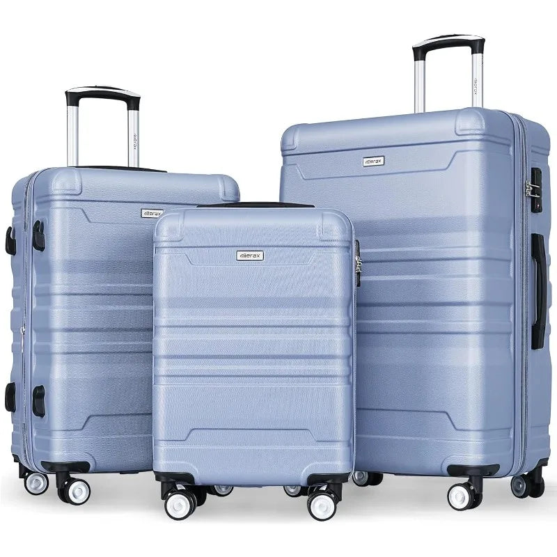 3 Piece Roller Luggage Set with TSA Lock